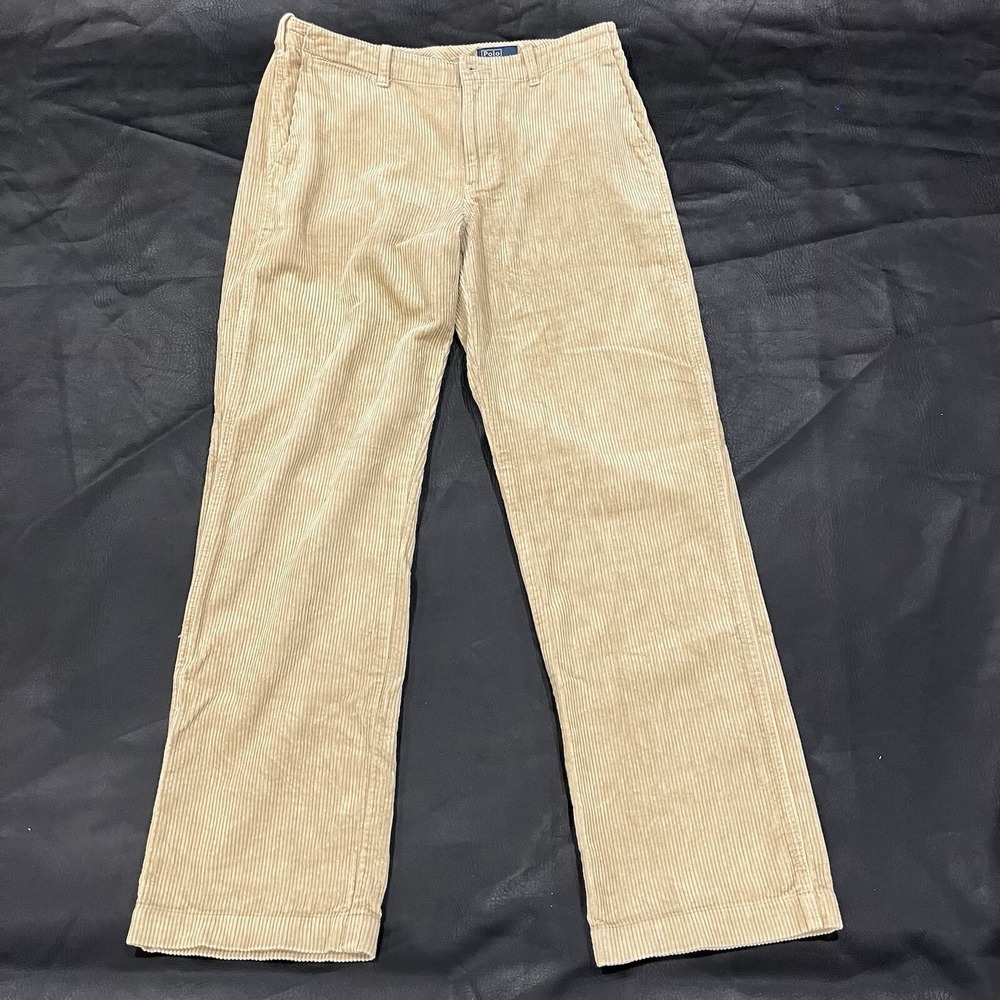 Vintage Polo By Ralph Lauren Tan Corduroy Pants Size 18
